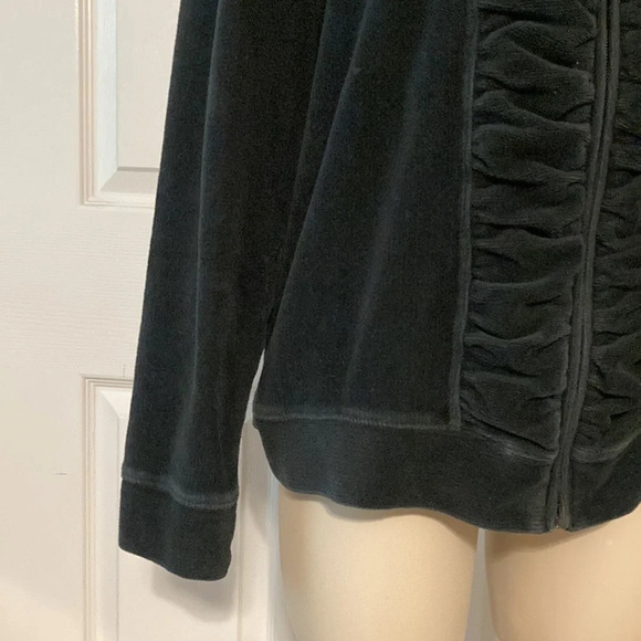 Koret Sport Black Velour Vintage Full Zip Jacket M - Picture 3 of 16
